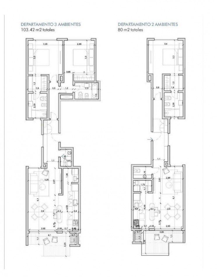 DEPARTAMENTOS EN POZO 2 Y 3 AMBIENTES ZONA GUEMES 